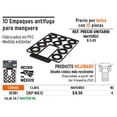 thumbnail image 1 of Empaques de hule para manguera, medida standard, 10 piezas Truper Empaques de hule para manguera, medida standard, 10 piezas, 1 of 1