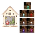 thumbnail image 4 of Linda mini cabaña luminosa casa árbol de Navidad adornos colgantes decoración (anciano grande), 4 of 9