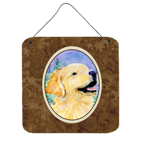 Carolines Treasures SS8904DS66 Golden Retriever Aluminum Metal Wall or Door Hanging Prints, 6 x 6", Multicolor