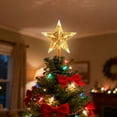 thumbnail image 7 of Christmas Tree Topper Star, Treetop Rustic Holiday Tree Toppers, Colorful Led Light Christmas Tree Decor for Christmas Holiday Home Fit for General Size Xmas Tree, 1 Pcs, 8.7x2.2", 7 of 7