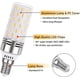 thumbnail image 3 of Bombilla LED de maíz E14, 12 W, blanco cálido, 3000 K, 1450 lm, equivalente a halógeno E14 de 100 W, CA 230 V, no regulable, lámpara LED de maíz E14 de base pequeña para iluminación interior, paquete de 4 oso de fresa, 3 of 5