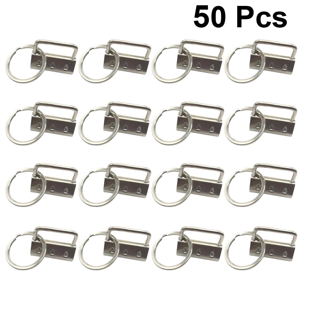 LOLIPPYY 50Pcs Lanyard Clasp Silver Metal for Hand Craft Projects and Suitcase
