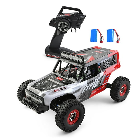 Voiture Télécommandée, Jouet Tout-Terrain Tout-Terrain Rouge Télécommande 4x4 Véhicule Tout-Terrain avec 2 Batteries Échelle 4x4 Voiture Tout-Terrain 1 12 avec Led Jouet Tout-Terrain Voiture Télécommandée Led et 2 Tout-Terrain