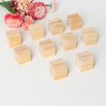 thumbnail image 3 of 10 PCS Rustic Natural Wood Square Business Card and Table Number Holders Wooden Memo Menu Holders, 3 of 7