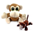 thumbnail image 2 of Puzzled Plush Monkey - Big Eye 6 Inch and Keychain, 2 of 4