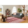 thumbnail image 3 of SAFAVIEH Abstract Torrey Geometric Wool Area Rug, Red/Ivory, 4' x 6', 3 of 12