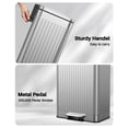 thumbnail image 4 of 16 Gallon Stainless Steel Trash Can,60L Large Footstep Garbage Can with Removable Inner Bucket, Fits 20-Gallon Bags,Bin for Kitchen Office, 4 of 9
