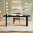 thumbnail image 4 of Tribesigns 70.9" Modern Executive Desk, Wood Large Office Computer Desk for Home Office, Black, 4 of 5