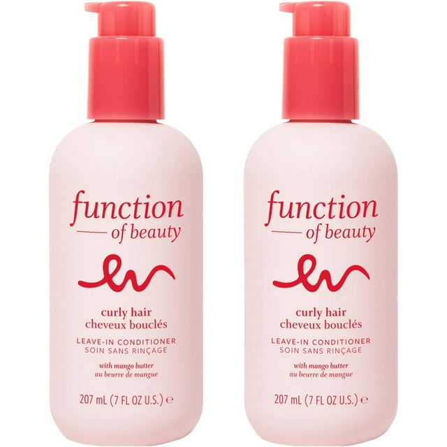 Customizable Leave In Conditioner for Curly Hair, 7 oz Each (2-Pack) - Sulfate Free Conditioner with Mango Butter Hydrates, De-Frizzes and Defines Curls