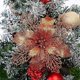 thumbnail image 1 of 12 Pieces Glitter Christmas Tree Decoration, Christmas Tree Decoration Ornament Christmas Flower Decor, Christmas Tree Pendant (Orange, 24 cm), 1 of 3