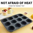 thumbnail image 5 of 12-Cup Muffin Pan for Baking, Non-Stick Round Cake Tin, Flexible and High Temperature Resistant, Integrated Design for Easy Cleaning, Yellow (33x25x2.8cm,Yellow), 5 of 7