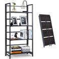 thumbnail image 1 of Costway 4-Tier Pliant Bibliothèque Étagère de Rangement Pliable en Métal Présentoir Portable Gris, 1 of 10
