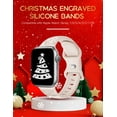thumbnail image 3 of Wearlizer Christmas Snowflakes Engraved Watch Band Compatible with Apple Watch Band 38mm Christmas Gift Silicone Band for Girls, 40mm/41mm Series 8 7 6 5 4 3 2 1 SE, 3 of 6