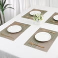 thumbnail image 7 of REGALWOVEN Set of 6 Placemats for Kitchen Dining Table Decor Heat Heat-resistant Table Placemats Wipeable Table Mat Green 18*12in, 7 of 7