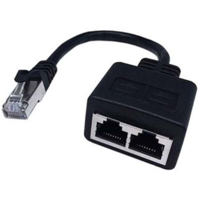 CAT6 SPLITTER 2XF TO M 6IN RJ45