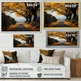 thumbnail image 4 of Designart "Path Into the Forest Yellow Monochrome" Landscapes Floater Framed Wall Decor, 4 of 7