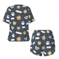 thumbnail image 5 of Kdxio Cartoon Animals Print Pajamas Sets for Women Short-Sleeved Pjs with Lounge Shorts Two Piece Sleepwear S-4XL, 5 of 9