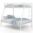 thumbnail image 2 of Costway Metal Twin over Full Bunk Bed with Ladder and Guardrail White, 2 of 10