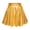Gold, variant on Qiopertar Plus Size Pleated Skirts for Women Hot Stamping Casual Short Skirts Waist Cinching A-Line Umbrella Skirts Fashion Comfy Stretchy, Gold XXL