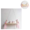 thumbnail image 1 of Estante flotante con borlas de cuentas de madera de pino, estante de pared estilo princesa, estante oscilante para almacenamiento de espacio y decoración de dormitorio, sala de estar, 1 of 5