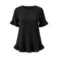 thumbnail image 5 of Bixock Plus Size Maternity Tops Short Sleeve Crew Neck Loose Pregnant Top Casual Maternity Shirt Summer Maternity Clothes, 5 of 5