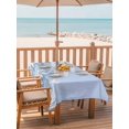 thumbnail image 2 of Outdoor Tablecloth with Umbrella Hole for Patio/Picnic/Party/Camping, Summer Ocean Starfish Waterproof Table Cloth Rectangle Table Cover Washable, Coastal Coral Beach Conch Light Purple (52"x 70"), 2 of 9