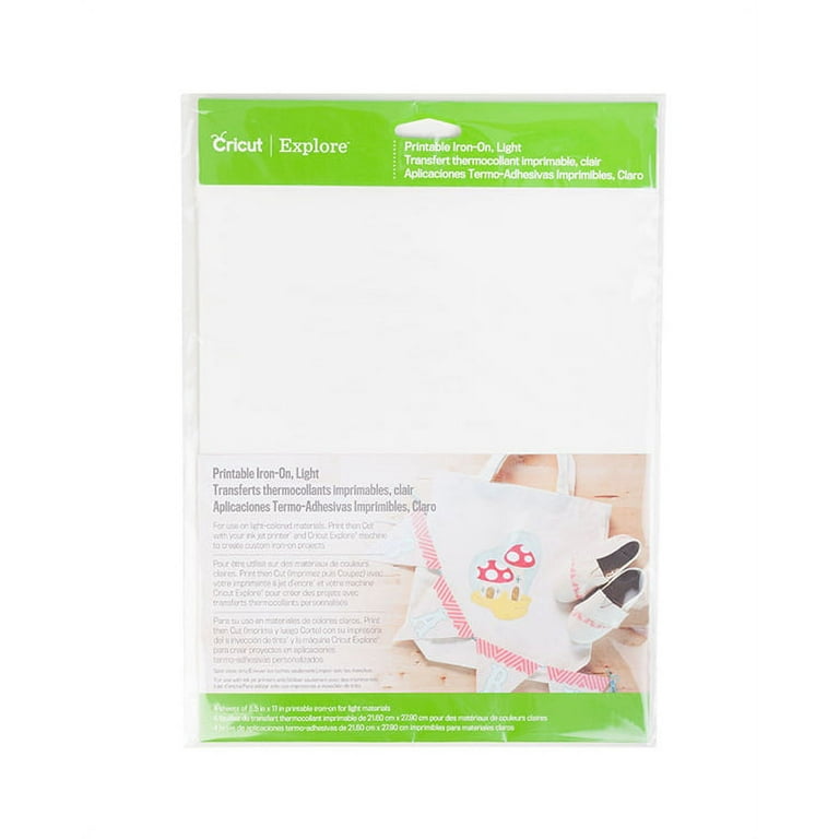 Cricut 2002636 Printable Vinyl 8.5 X 11 Sheets - Pack of 10 for