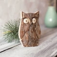 thumbnail image 3 of Wooden Owl Figurines Home Decorations - Rustic Owl Statue - Gift for Owls Lovers - Small, 3 of 6