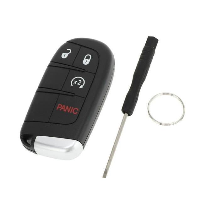 Unique Bargains Key Shell Case for Dodge Charger 2011-2018 for Dodge Journey 2011-2018 Keyless Entry Remote Key Fob Replacement Case 4 Button M3N-40821302