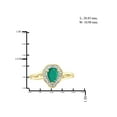 thumbnail image 4 of 3/4 Carat T.G.W. Emerald And White Diamond Accent 14k Gold Over Silver Ring, 4 of 4