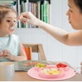 thumbnail image 3 of Baby Toddler Suction Placemat Plate Feeding Mat Plates for with Divider Sections for Babies Non Slip Silicone Tray Cup Placemats BPA Free Microwave Dishwasher Safe By TWSOUL, 3 of 7