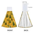 thumbnail image 3 of Yayeee Kitchen Hanging Hand Towels Set of 2 with Loop Bathroom Absorbent Tie Towel, Yellow Christmas Tree Pattern, 3 of 7