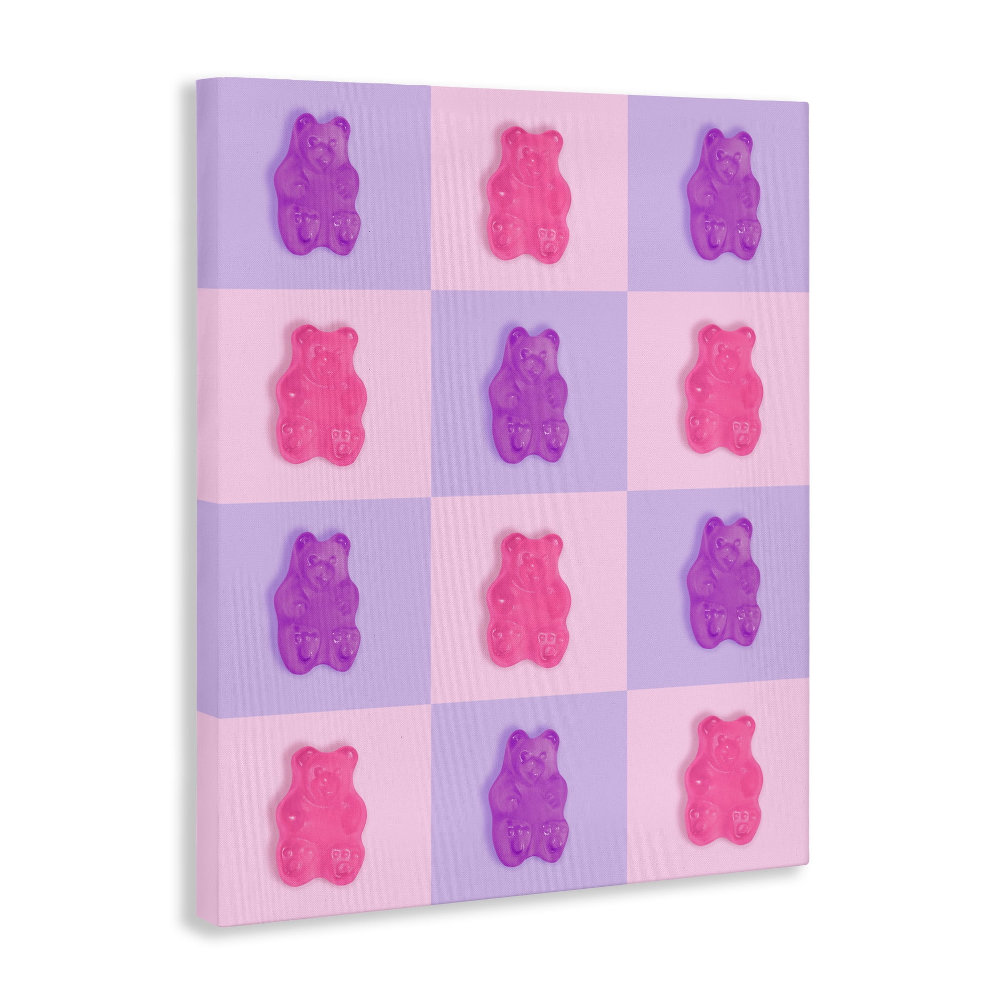 Stupell Industries Pink & Lilac Candy Bears Canvas Wall Art, design by LISH Creative