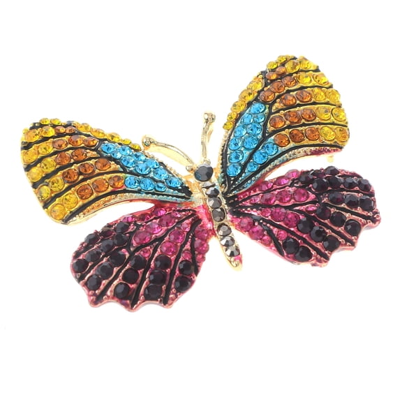 Rhinestone Butterfly Brooch