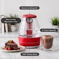 thumbnail image 4 of OVENTE 1.5L Glass Electric Kettle Water Boiler, Red KG83R, Fast Boiling, Borosilicate Glass, BPA-Free, Blue LED, Auto Shut-Off, Boil-Dry Protection, Removable Filter, 360° Base, 1100W, 4 of 8