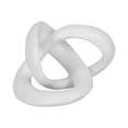 thumbnail image 4 of Sculptured Knot Tabletop Display for Home and Office Decor - Contemporary Accent Figurine for Living Room, Bathroom, and Shelf - Interlaced Form Ornament for Coffee Table Decor - 7", White, 4 of 9