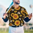 thumbnail image 5 of Lsque Sunflowers And Bww Pattern Mens Polo Golf Shirts Funny Graphics Shorts Sleeve Button Shirts Baseball T-shirt-X-Large, 5 of 7