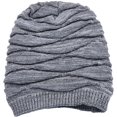thumbnail image 2 of Gorro cálido para hombres y mujeres - gorros largos holgados - gorro de invierno con patrón de punto a cuadros Forro polar muy suave Xemadio LL-1616, 2 of 6