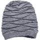 thumbnail image 2 of Gorro cálido para hombres y mujeres - gorros largos holgados - gorro de invierno con patrón de punto a cuadros Forro polar muy suave Adepaton LL-1616, 2 of 6