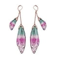thumbnail image 1 of CNKOO Fairy Cicada Butterfly Wings Earrings Fantasy Tassel Jewelry Gradient Colorful Rhinestone Sequins Long Drop Earrings, 1 of 3
