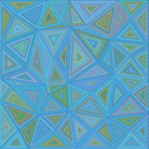 Ahgly Company Machine Washable Indoor Square Transitional Blue Ivy Blue Area Rugs, 6' Square