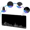 thumbnail image 5 of XXL Extended Cityscape Mouse Pad Building Gaming Office Mousepad Black Large Stitched Edges Long Desk Pads Non-Slip Rubber Base Desktop Mouse Mat(Size:31.5x11.8in), 5 of 6