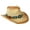 Turn red-Beige, variant on Retros Straw Hat Breathable Outdoor Hat Sun Resistant Hat with Decorative Bands for Outdoor Beach
