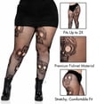 thumbnail image 4 of Mallas Leg Avenue Skull Fishnet Sugar Skull 1X-2X para mujer, 4 of 4