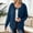 (NEW8)Navy, variant on Women's Hooded Zip Up Jacket Casual Drawstring Waist Sweatshirt Breathable Knit Long Sleeve Outerwear with Pockets for Fall
