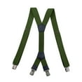 thumbnail image 3 of SGFCWSX Men's X-Back Suspenders, 4-Clip Adjustable Elastic Formal Casual Army Green, 3 of 3