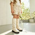 thumbnail image 2 of WXFAZCVU Girls Knee High Boots Over Knee Long Boots Round Toe Princess Shoes Fashion Goingout Size 2.5, 2 of 4