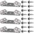 thumbnail image 1 of SPRING 4PCS Furniture Corner Connector Stainless Steel Universal Bracket Corner Fastener Partition Triangular Support Hardware S, 1 of 9