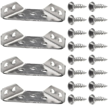 

4pcs Furniture Corner Connector Stainless Steel Triangle Support S