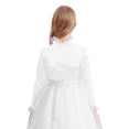 thumbnail image 3 of YONGHS Girls Satin Long Sleeve Bolero Shiny Rhinestone Kids Shrug Dress Coat for Special Occasion White 10, 3 of 7